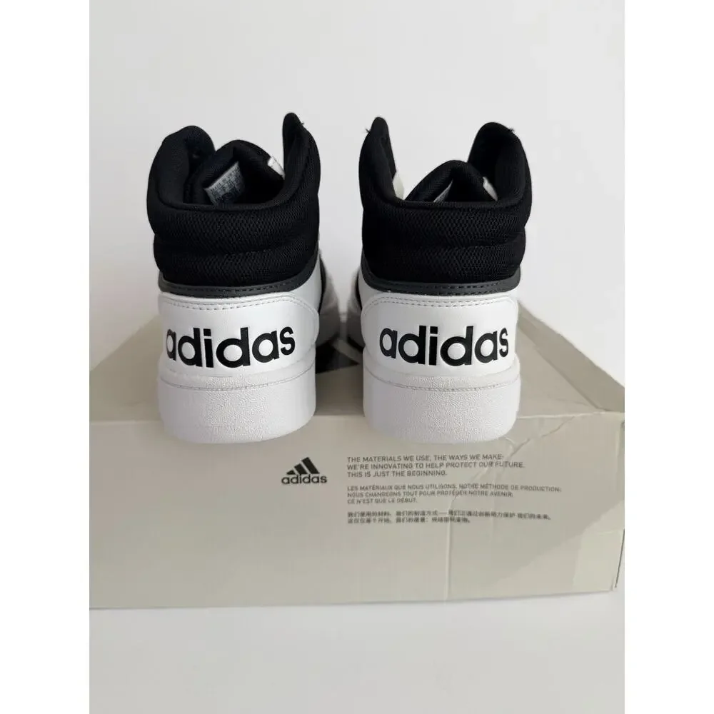 adidas Hoops 3.0 Mid Men’s Mid Top Sneakers US7.5M/9W White/Black Colorblock